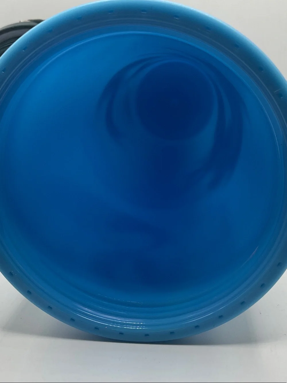 Starbucks Blue Tumbler with Iridescent Mermaid Art and Blue Straw